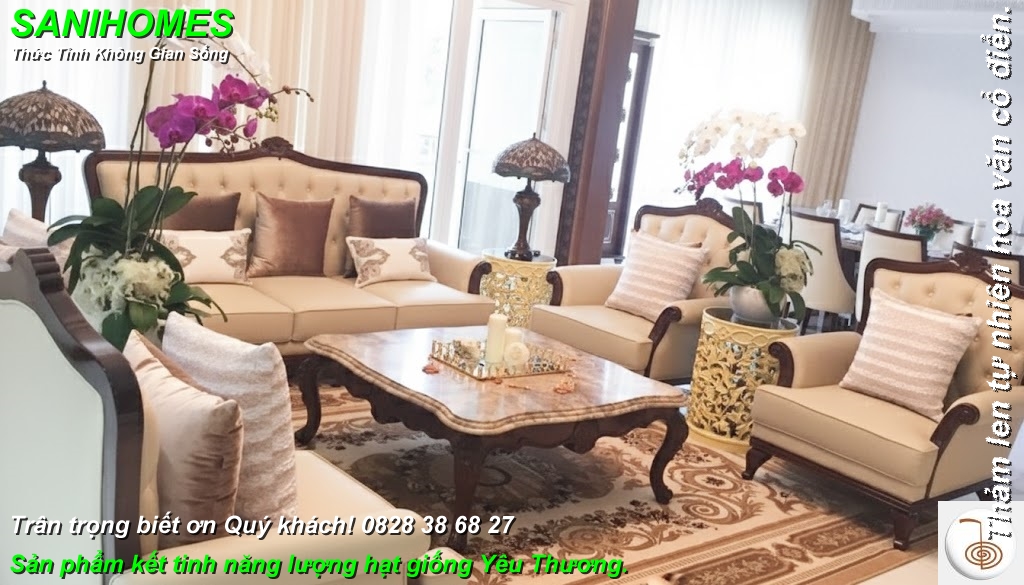 Phòng tiếp đón khách văn phòng công ty tham len raja trang tri phong khach