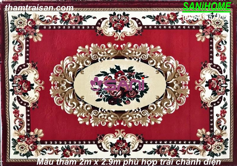 Mẫu thảm Prinde kích thước phù hợp trải chánh điện