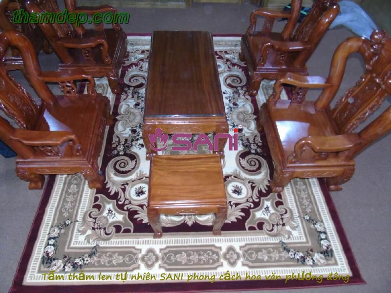 Tấm thảm len phòng khách tham len tu nhien trang tri lrj99 7