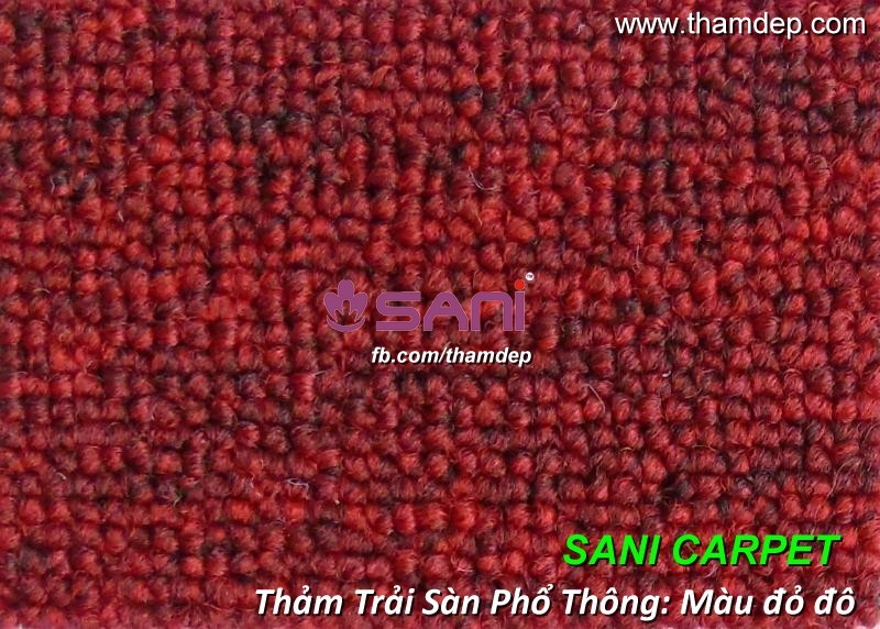 Thảm trải sàn một màu giá rẻ - Màu đỏ đô tham trai san ws 05 do do