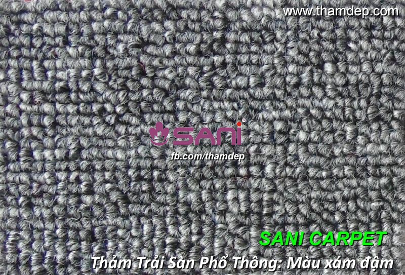 Thảm trải sàn một màu giá rẻ - Màu xám đậm tham trai san ws 07 xam dam