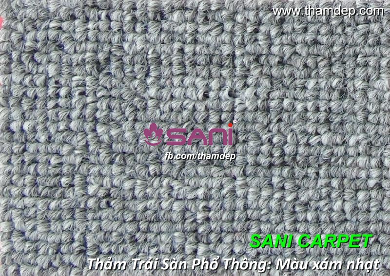 Thảm trải sàn một màu giá rẻ - Màu xám nhạt tham trai san ws 08 xam nhat