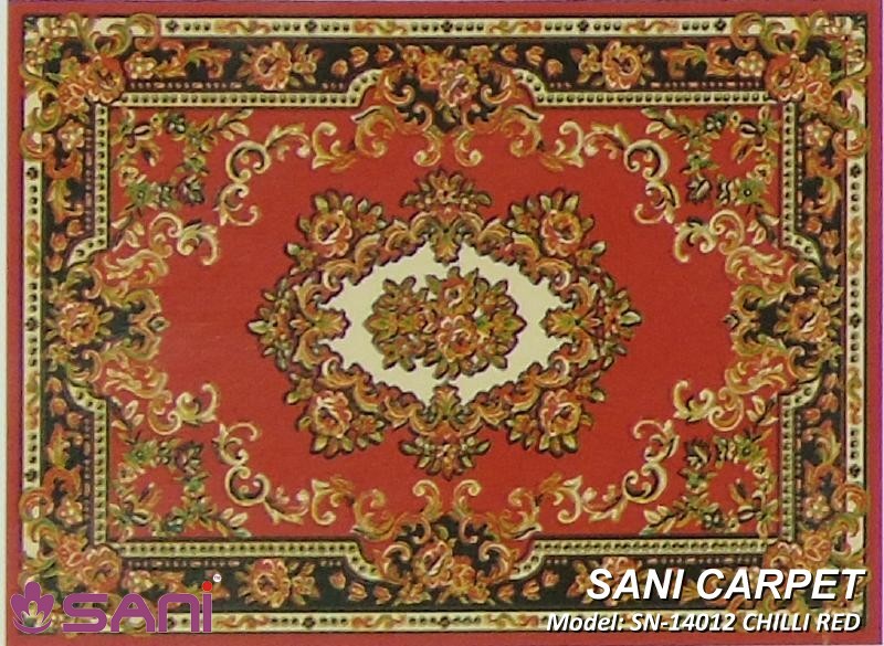 Thảm hoa văn giá rẻ Prie - SN tham hoa van gia re precle sani 14012 chilli red