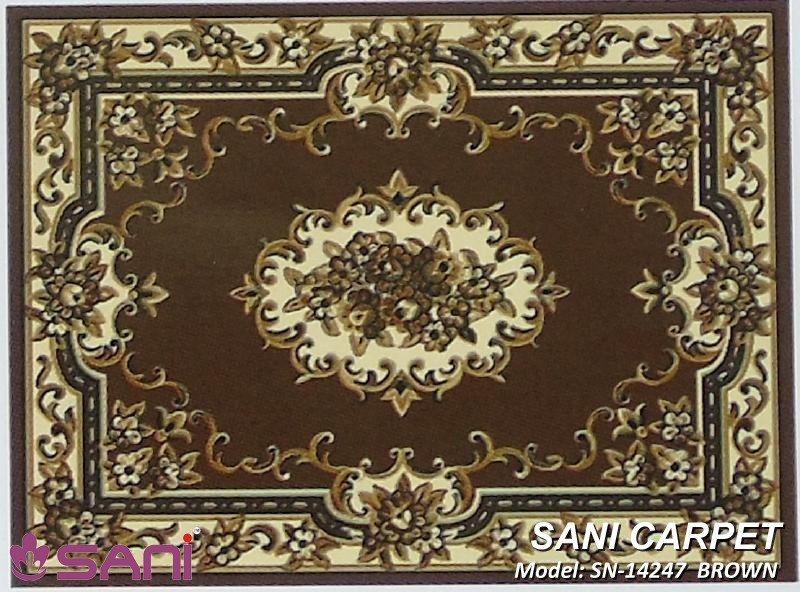 Thảm hoa văn giá rẻ Prie - SN tham hoa van gia re precle sani 14247 brown