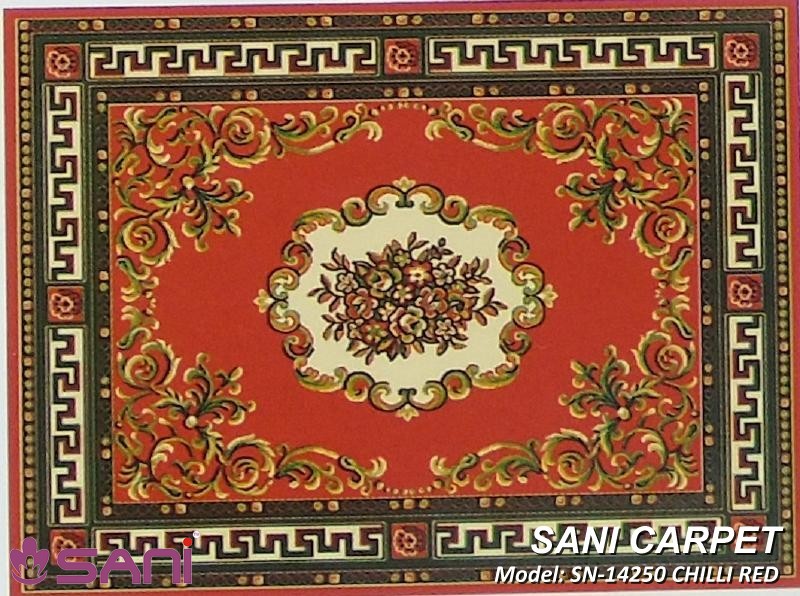 Thảm hoa văn giá rẻ Prie - SN tham hoa van gia re precle sani 14250 chilli red