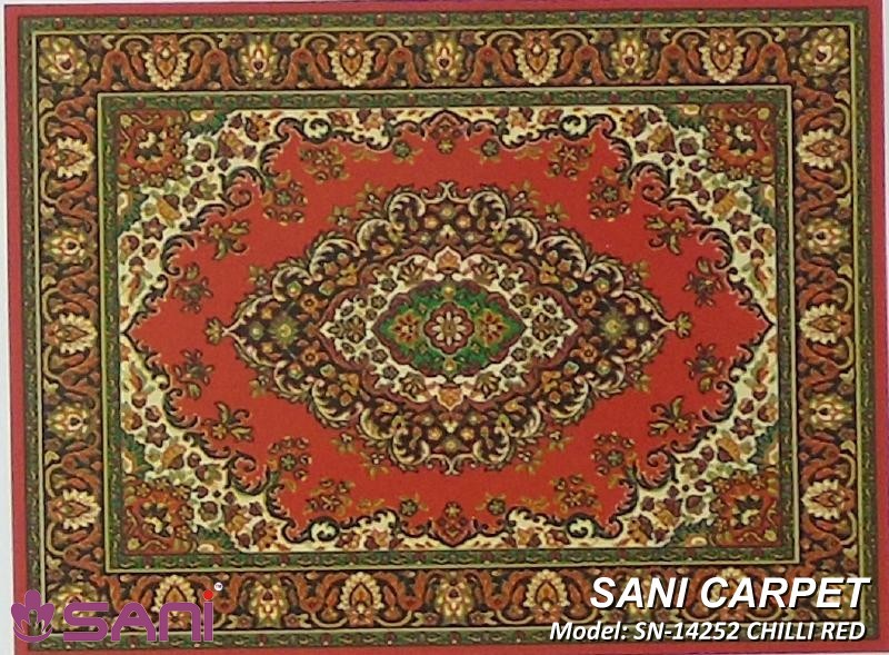 Thảm hoa văn giá rẻ Prie - SN tham hoa van gia re precle sani 14252 chilli red