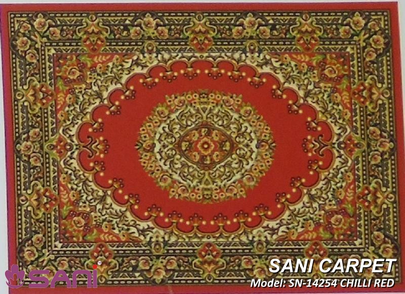 Thảm hoa văn giá rẻ Prie - SN tham hoa van gia re precle sani 14254 chilli red