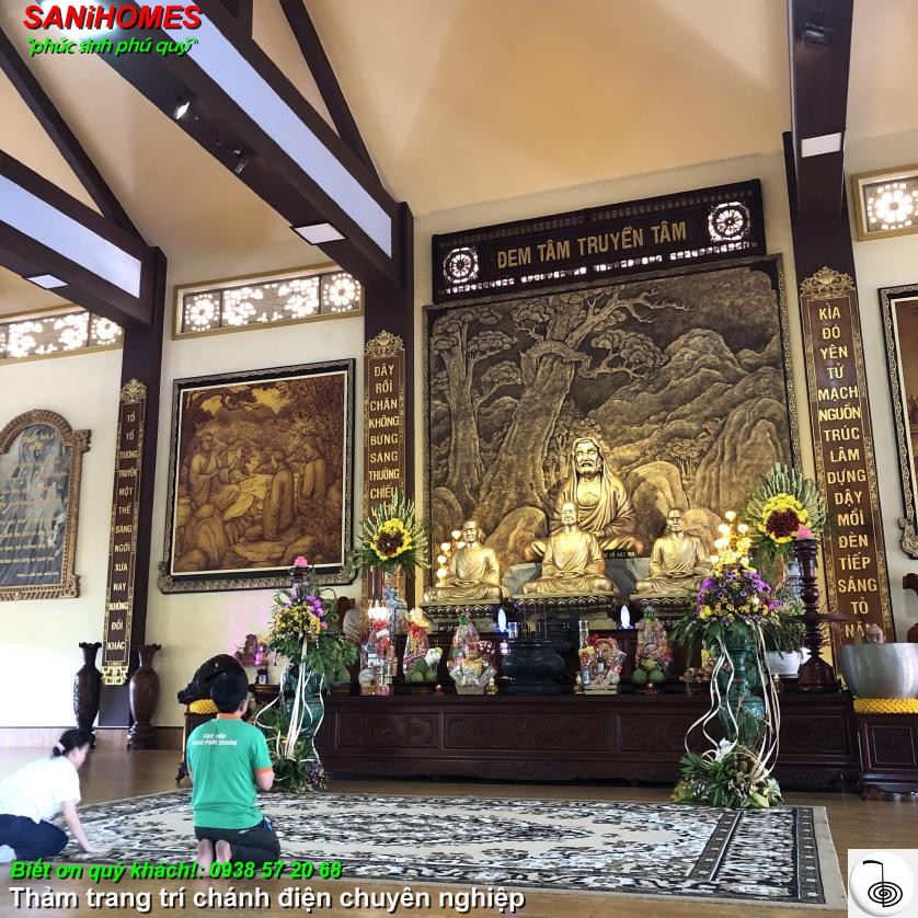 tam tham hoa van trai trang tri truoc ban tho su to tai an giang