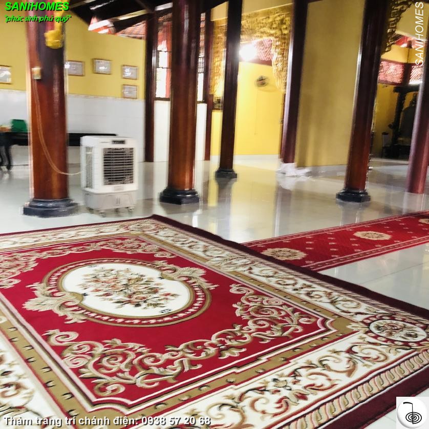 Thảm trải sàn chánh điện nhà chùa tham chanh dien chua tan hoa binh duong 3