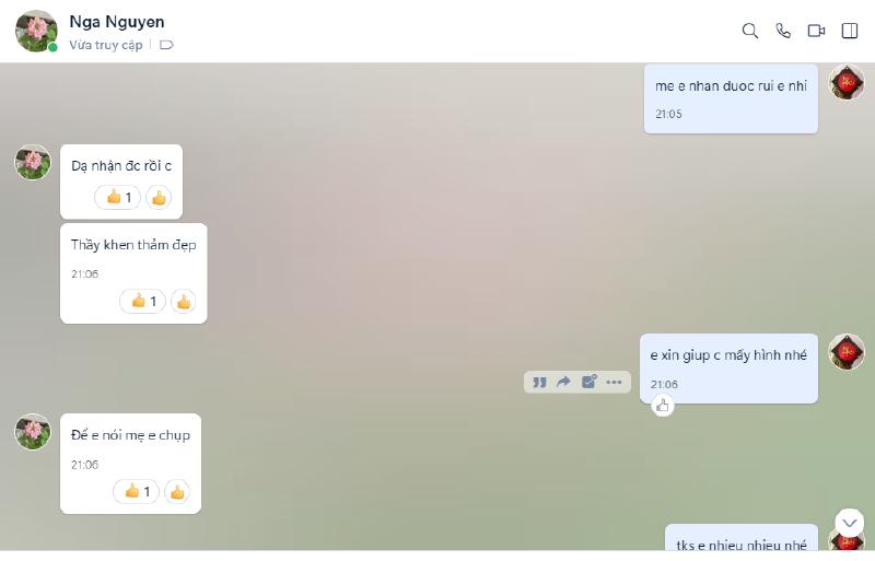 Lời cảm nhận của quý khách về sản phẩm thảm trải chánh điện lạy Phật