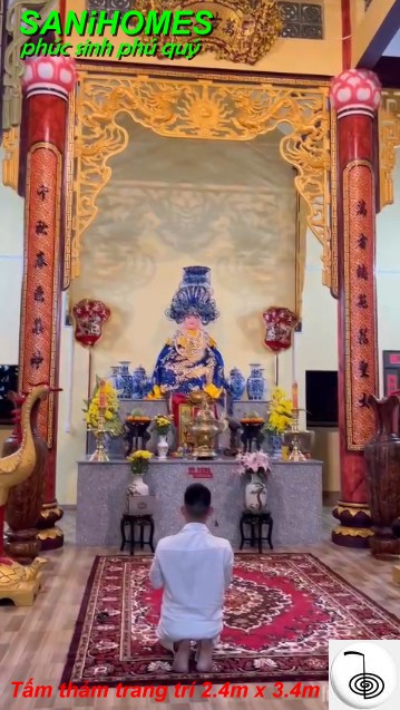Tấm thảm trải ở đèn Bà Dương Đông Phú Quốc