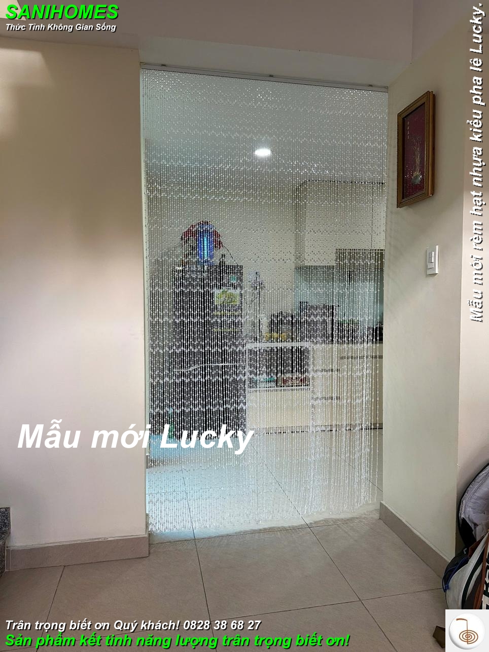 Rèm hạt nhựa kiểu pha lê