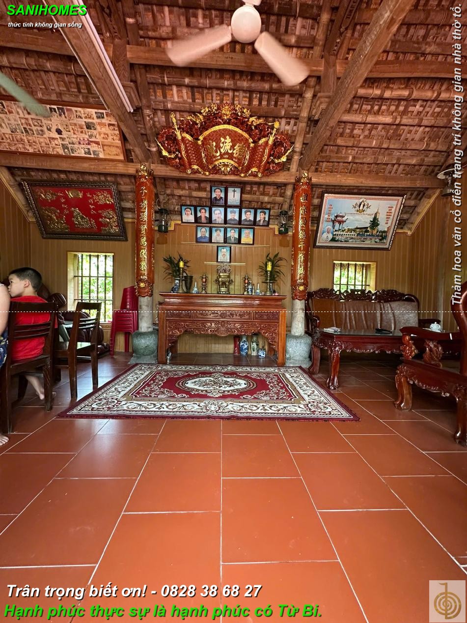 tham hoa van co dien trang tri nha tho to dong ho 6