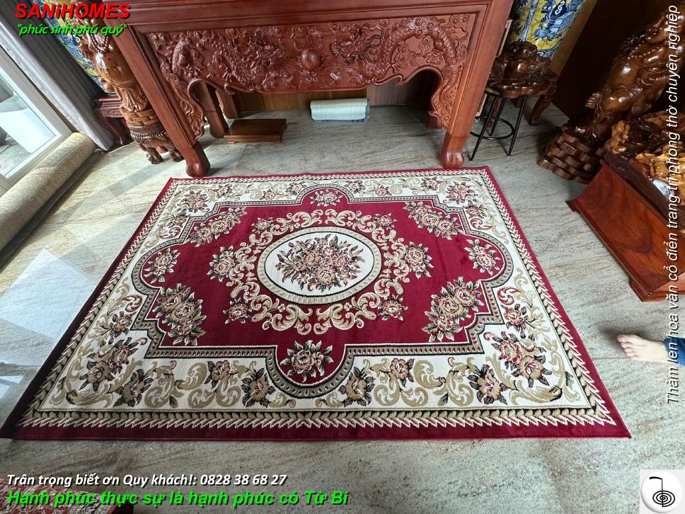 tham len hoa van co dien trang tri phong tho khu do thi villa sala 3