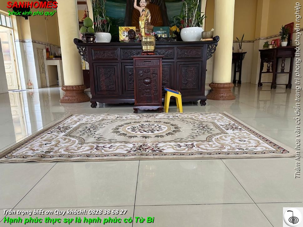 tham trai trang tri chan dien truoc ban tho duc phat 03