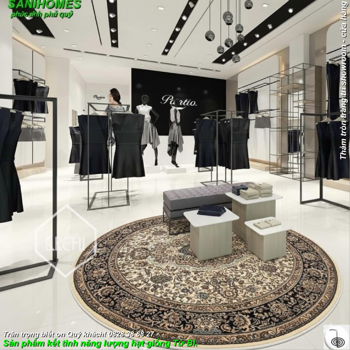 tham tron trang tri show room dang cap 8